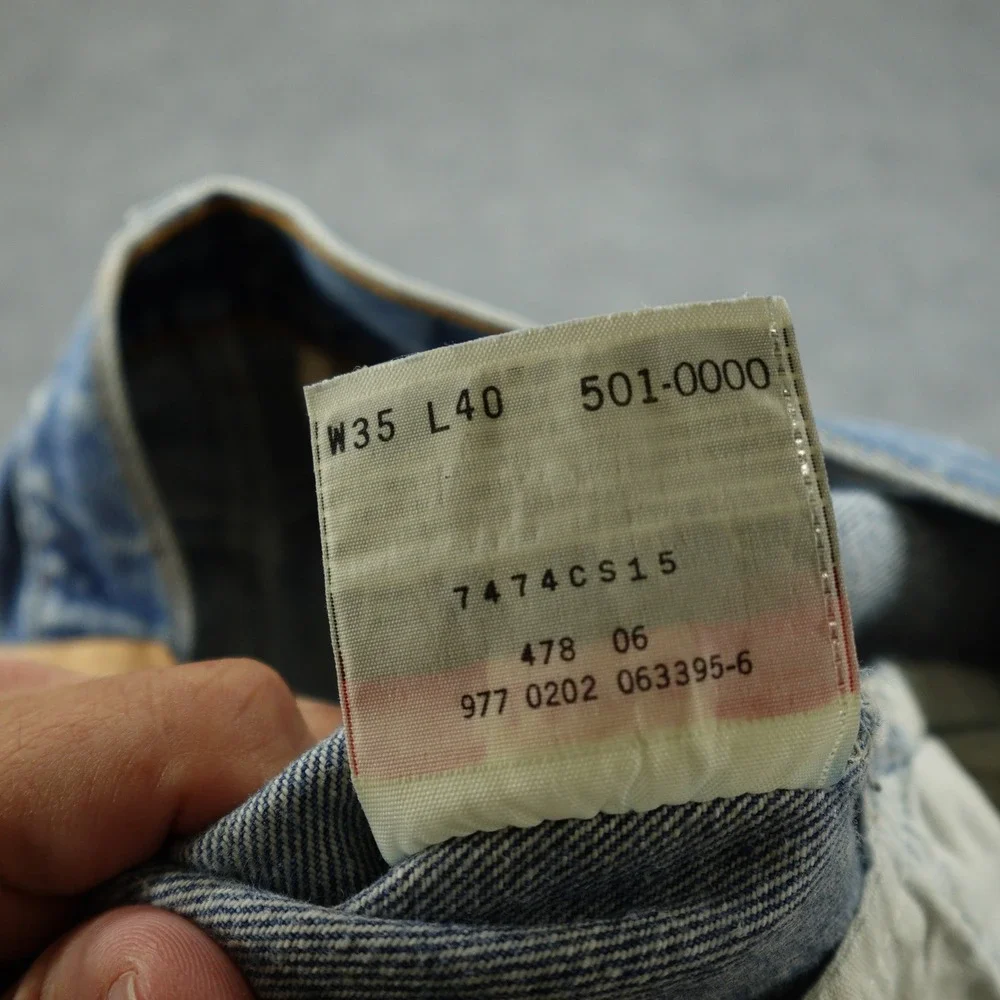 Vintage Levi's 501 Jeans Mens 33x36 Blue Straight Leg Button Fly Denim Classic